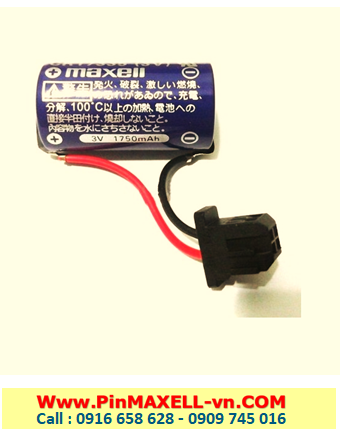 Maxell CR17335 (Zắc đặc biệt), Pin Maxell CR17335 lithium 3v 2/3A 1750mAh (Xuất xứ NHẬT)